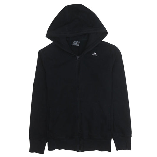 Womens UK Size L adidas Black Full Zip Hoodie