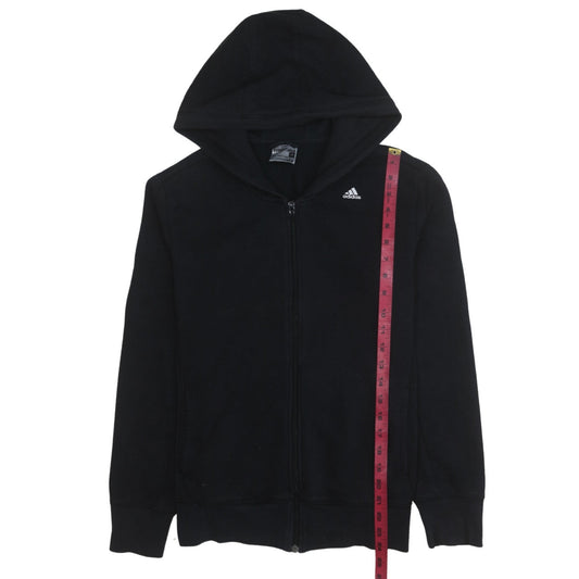 Womens UK Size L adidas Black Full Zip Hoodie