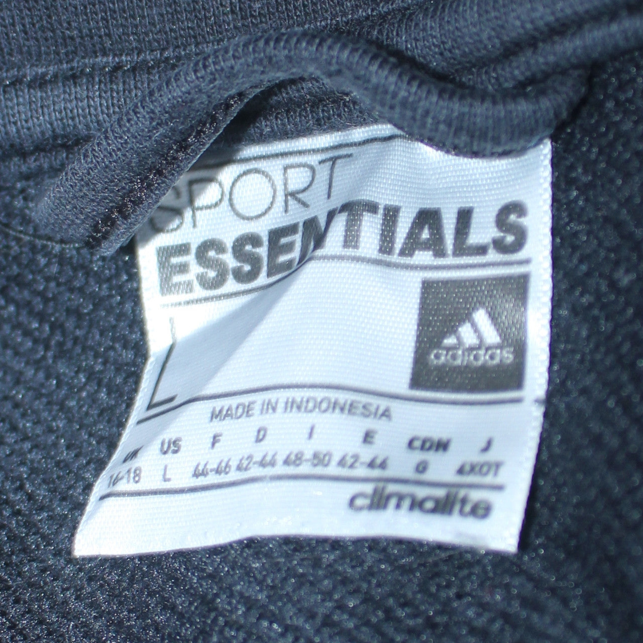 Womens UK Size L adidas Black Full Zip Hoodie