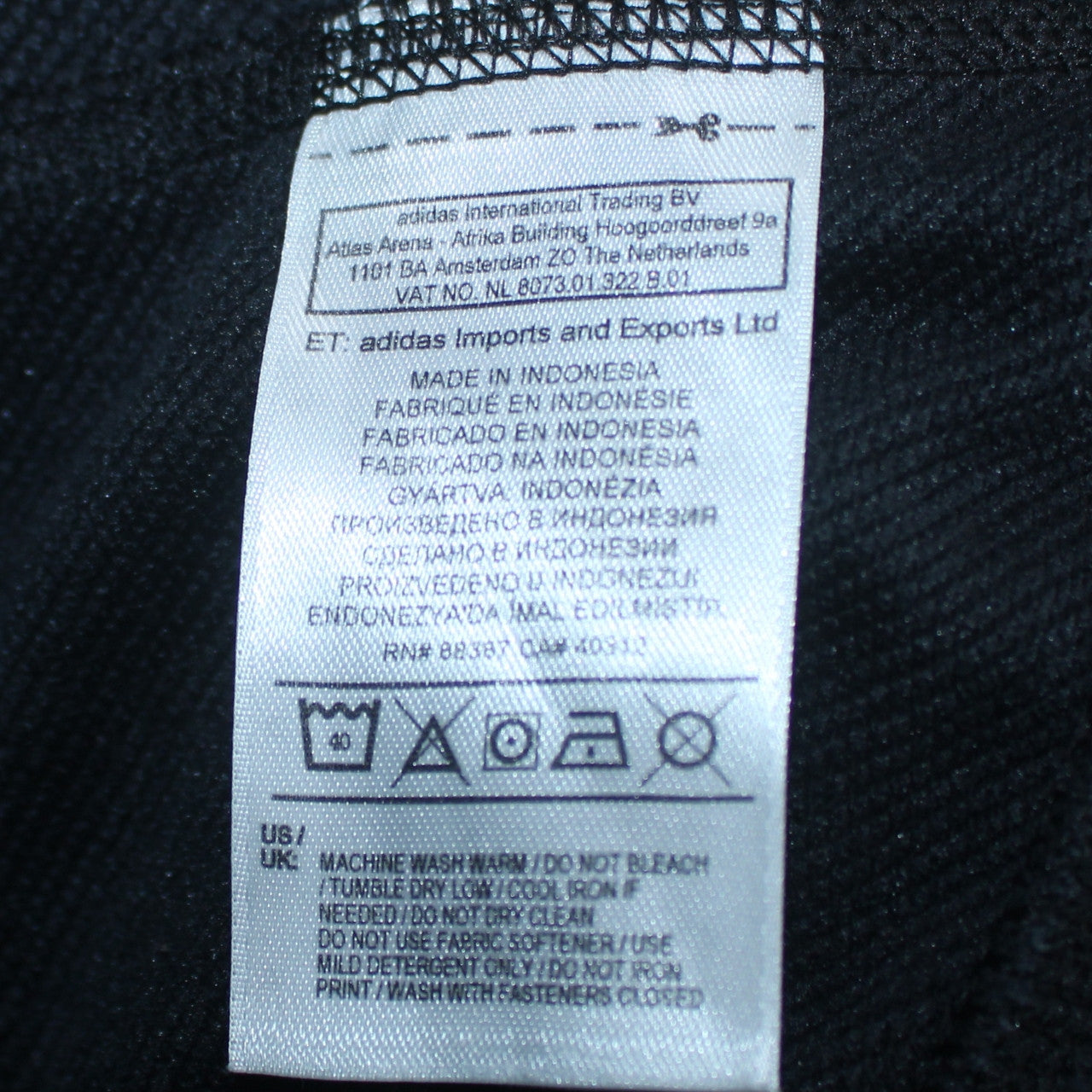 Womens UK Size L adidas Black Full Zip Hoodie