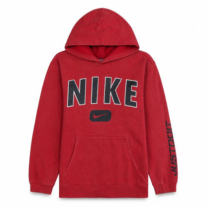Nike Teens Red Pullover Hoodie Sweatshirt Size L Logo Print