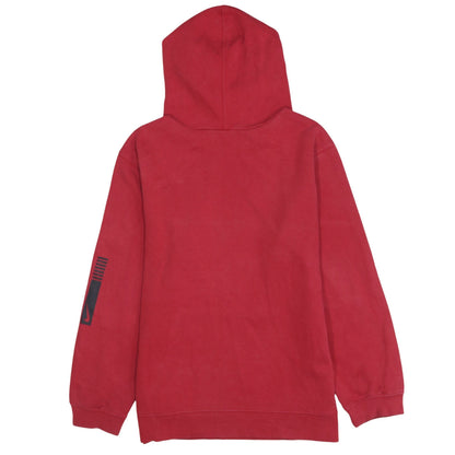 Nike Teens Red Pullover Hoodie Sweatshirt Size L Logo Print
