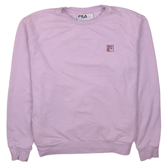 Womens UK Size M FILA Pink Pullover Sweatshirt