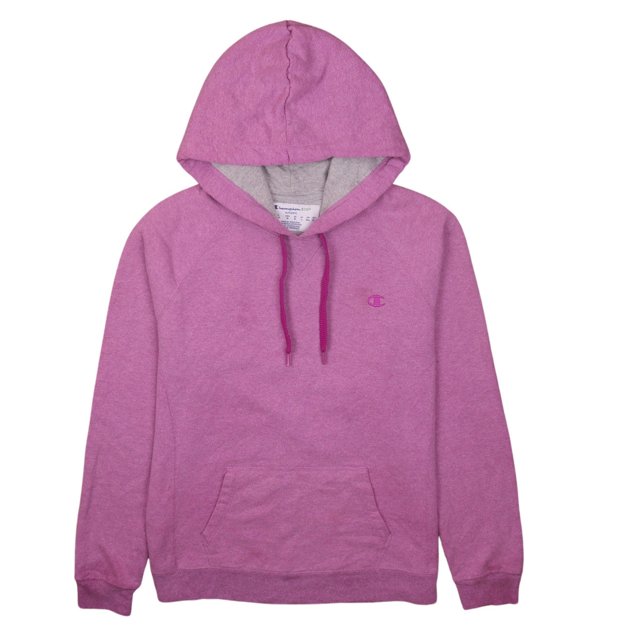 Womens UK Size L Champion Pink Pullover Hoodie