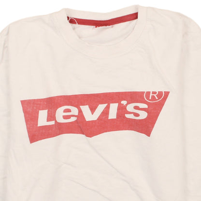 Mens UK Size S Levi's White Pullover Sweatshirt