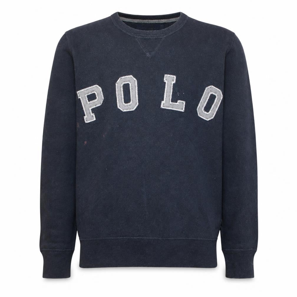 Mens UK Size S Polo Ralph Lauren Blue Pullover Sweatshirt