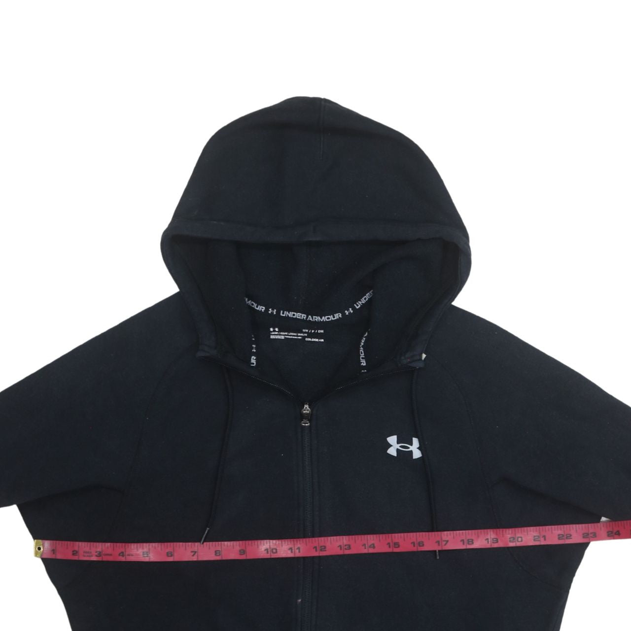 Mens UK Size S Under armour Black Full Zip Hoodie
