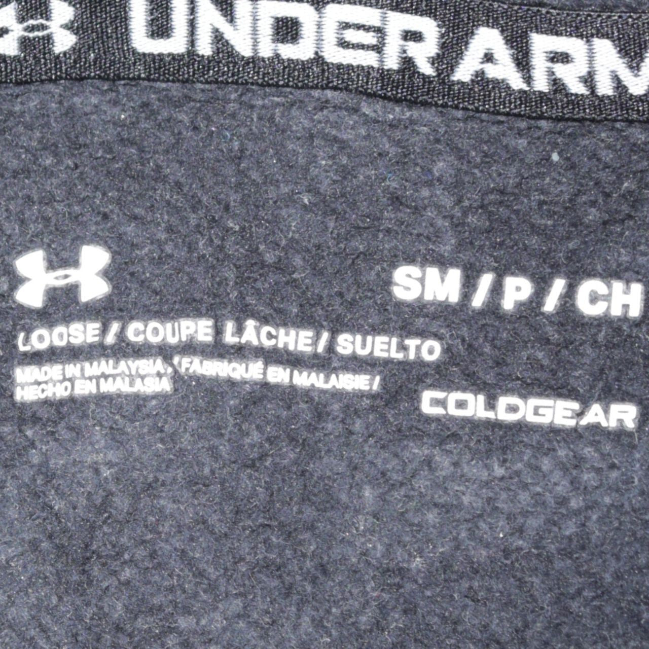 Mens UK Size S Under armour Black Full Zip Hoodie