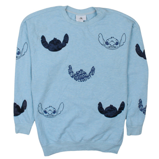 Womens UK Size S Disney Blue Pullover Sweatshirt
