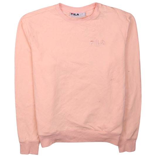Womens UK Size S FILA Pink Pullover Sweatshirt