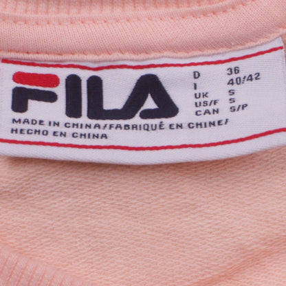 Womens UK Size S FILA Pink Pullover Sweatshirt