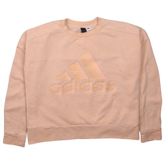 Womens UK Size S adidas Beige Pullover Sweatshirt