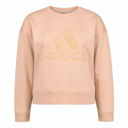 Womens UK Size S adidas Beige Pullover Sweatshirt