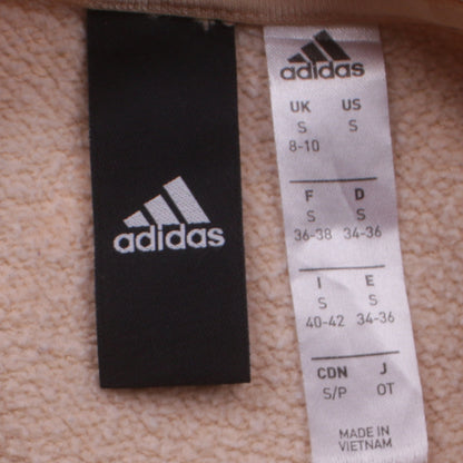 Womens UK Size S adidas Beige Pullover Sweatshirt
