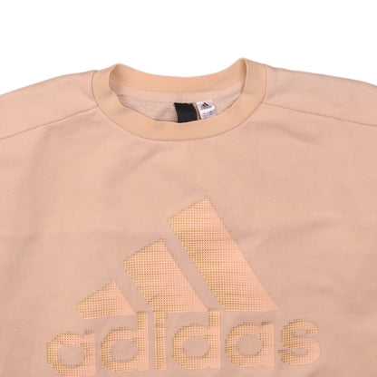 Womens UK Size S adidas Beige Pullover Sweatshirt