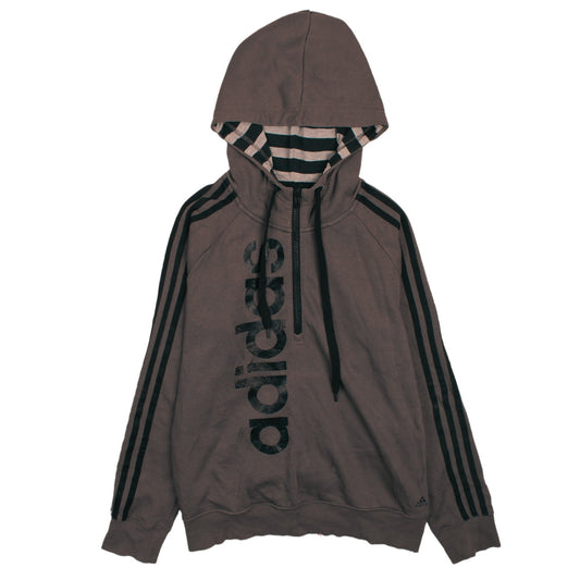 Womens UK Size M adidas Brown Pullover Hoodie