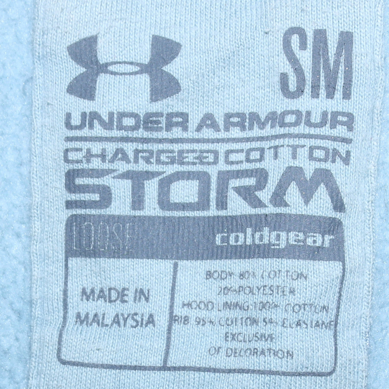 Mens UK Size S Under armour Grey Pullover Hoodie