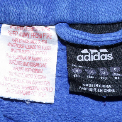 Adidas Boys Blue 1/4 Zip Fleece Sweatshirt 16 Years Regular Fit Sports Top