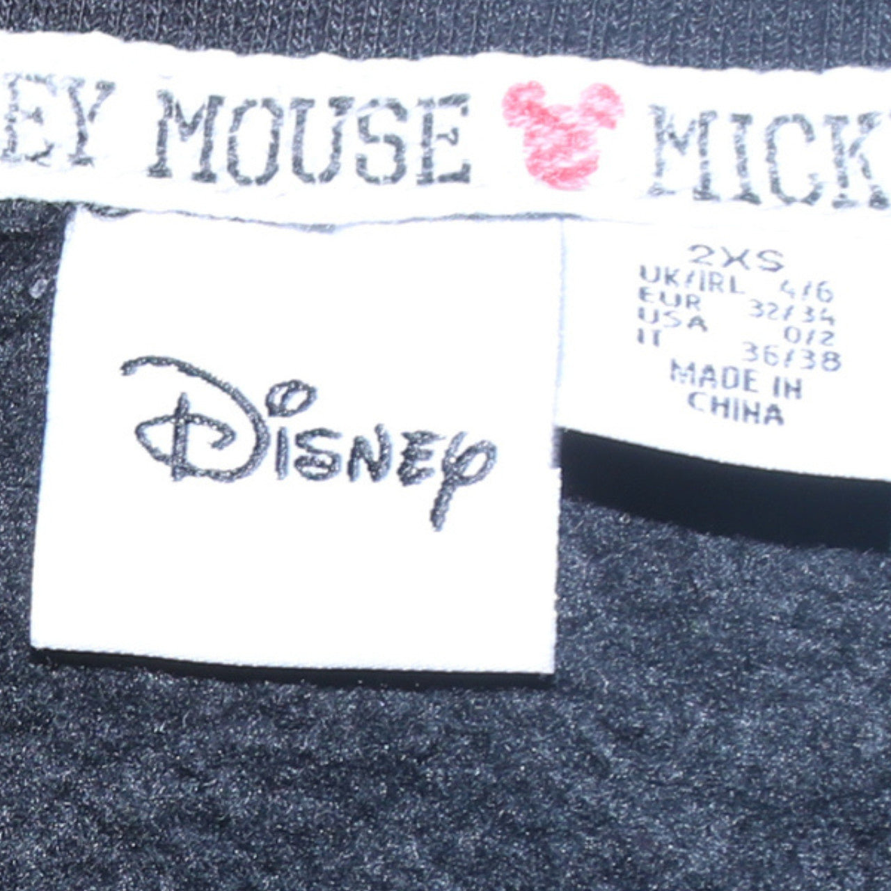 Womens UK Size 2XS Disney Black Pullover Sweatshirt