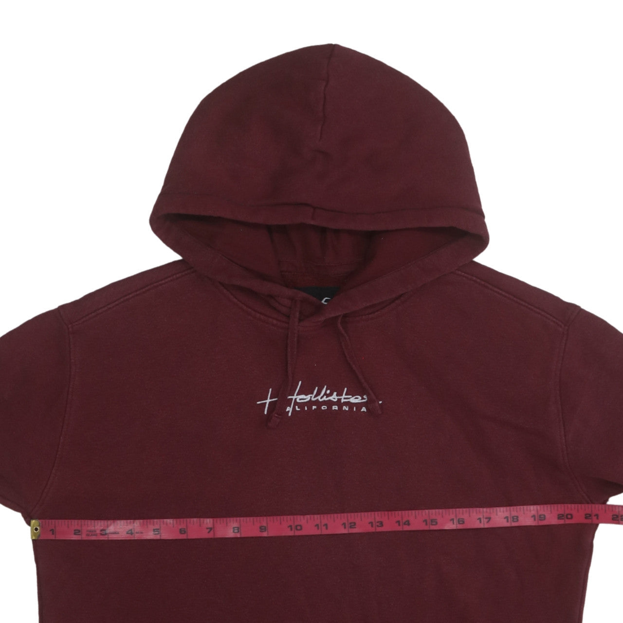 Mens UK Size S Hollister Red Pullover Hoodie