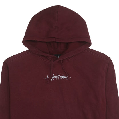 Mens UK Size S Hollister Red Pullover Hoodie