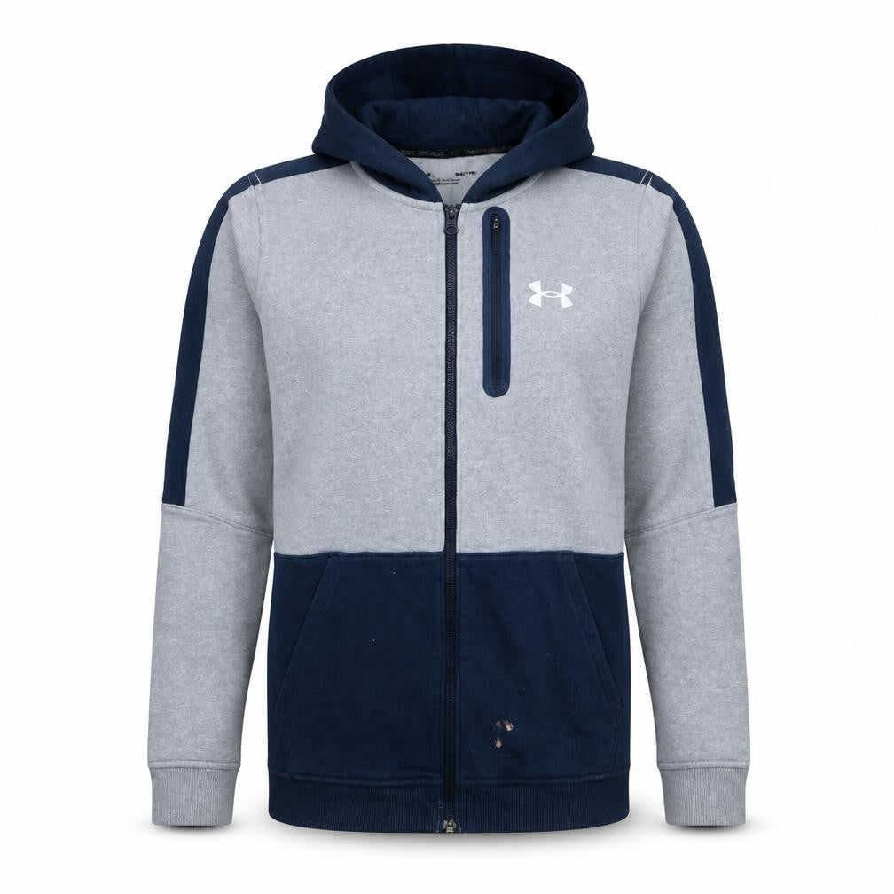 Mens UK Size S Under armour Blue Full Zip Hoodie