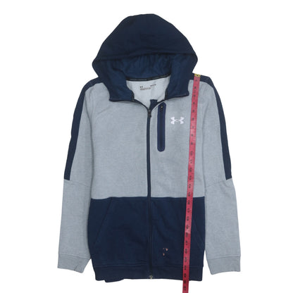 Mens UK Size S Under armour Blue Full Zip Hoodie