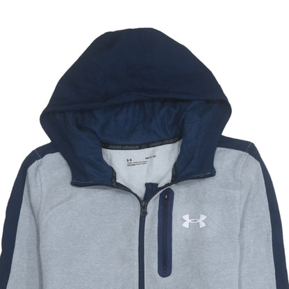 Mens UK Size S Under armour Blue Full Zip Hoodie