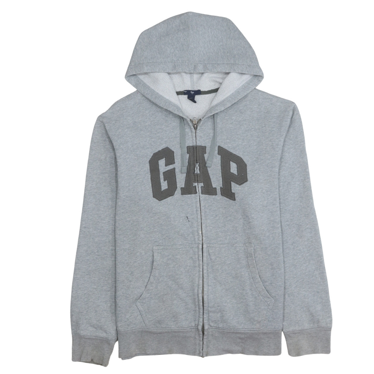 Mens UK Size L Gap Grey Full Zip Hoodie