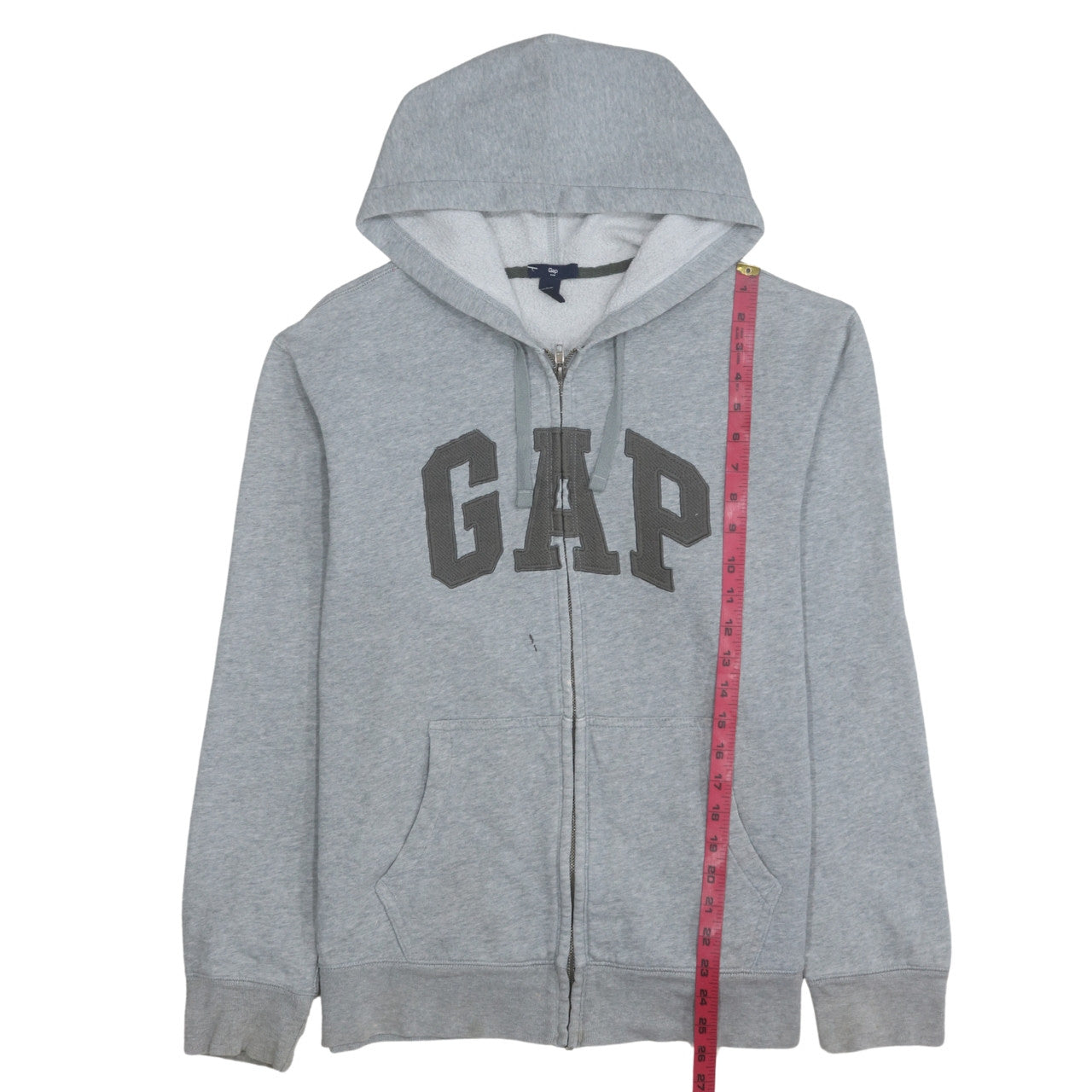 Mens UK Size L Gap Grey Full Zip Hoodie