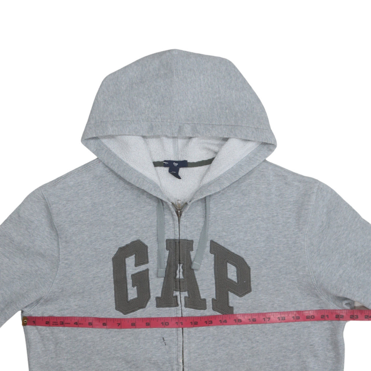 Mens UK Size L Gap Grey Full Zip Hoodie
