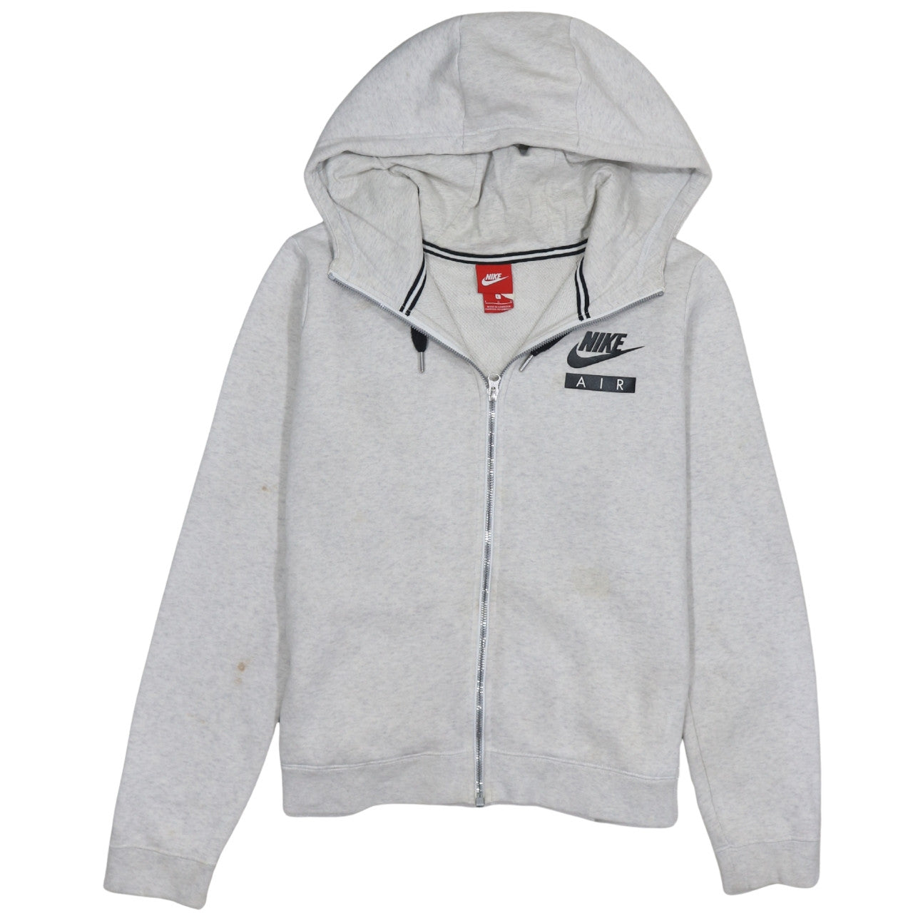 Mens UK Size L Nike Grey Full Zip Hoodie