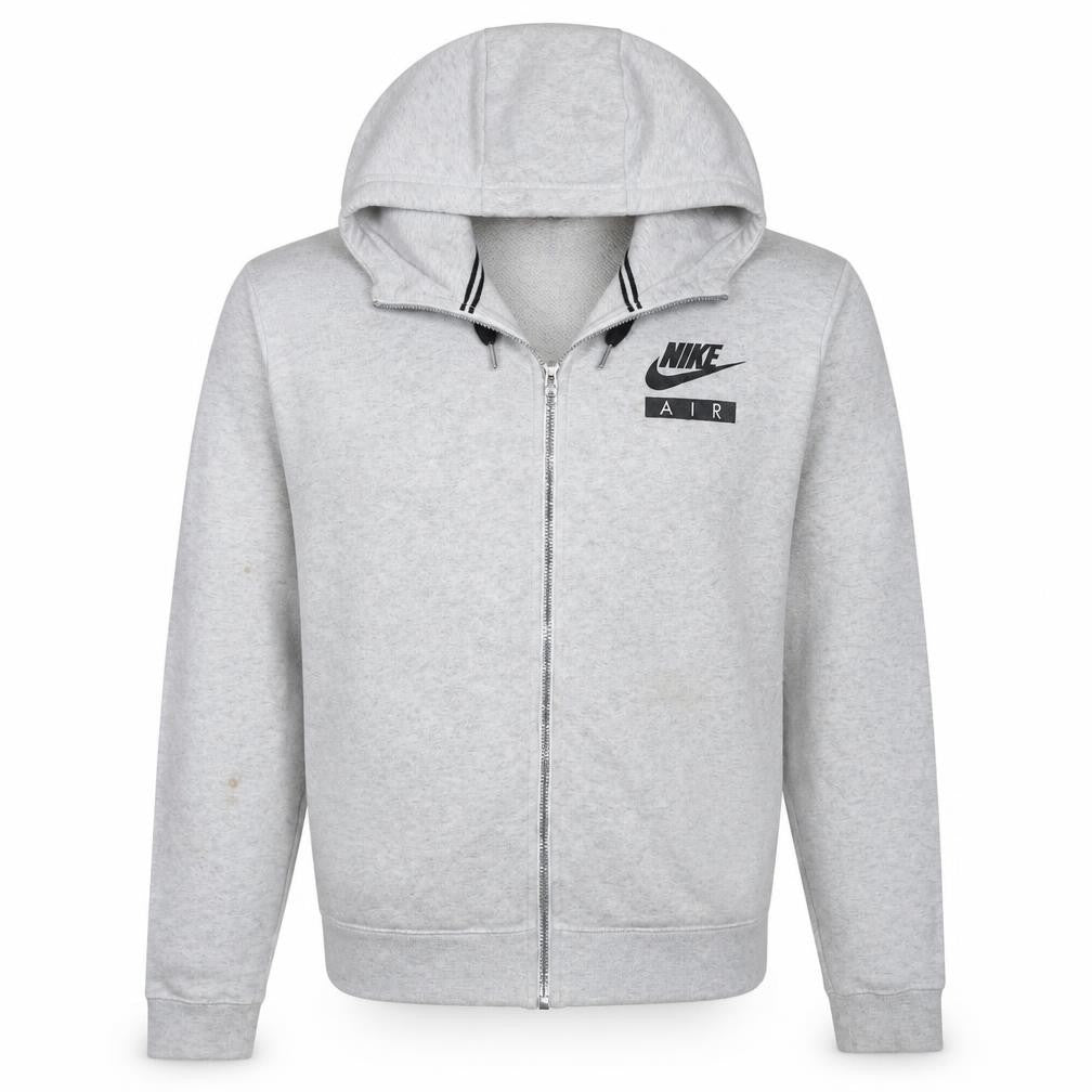 Mens UK Size L Nike Grey Full Zip Hoodie