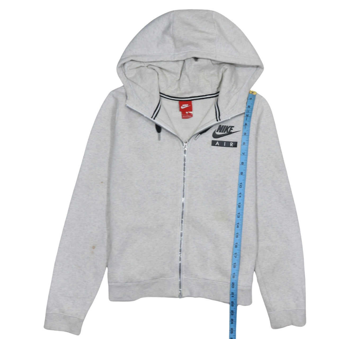 Mens UK Size L Nike Grey Full Zip Hoodie