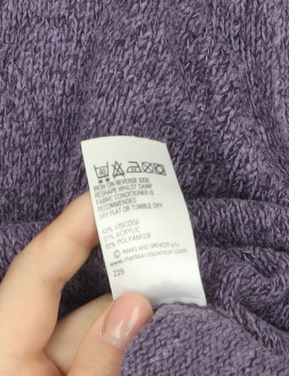 Womens UK Size 14 Marks and Spencer Purple Pullover Jumper