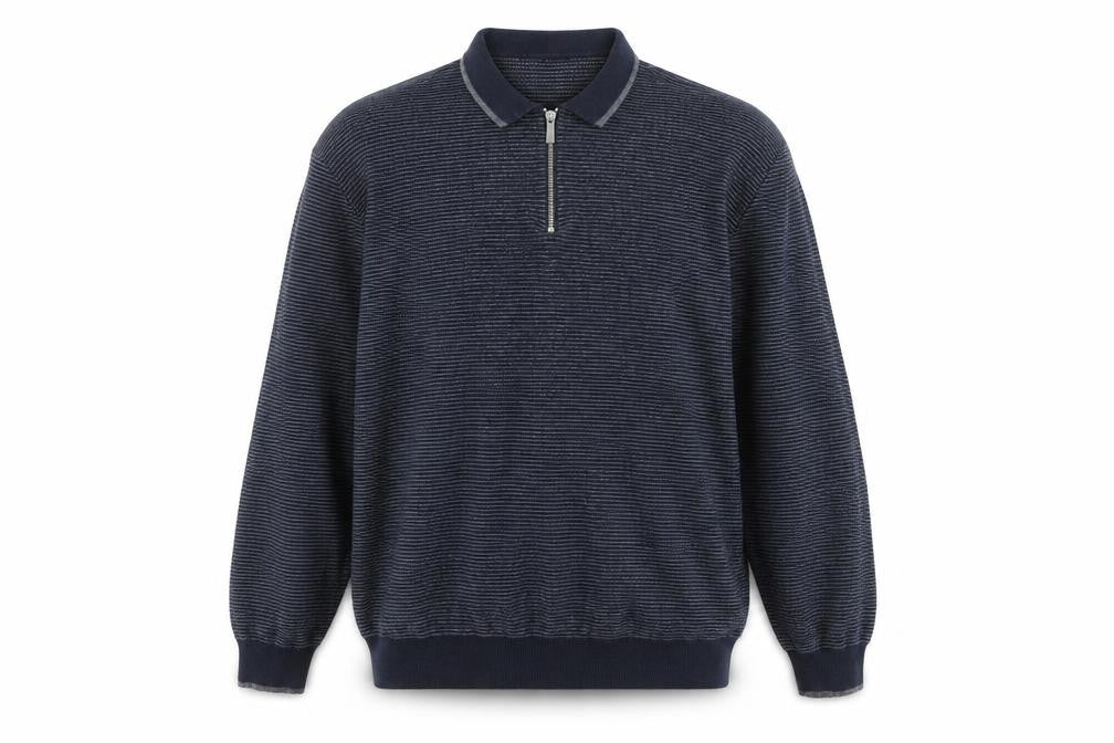 Mens UK Size 2XL TU Blue Half Zip Jumper