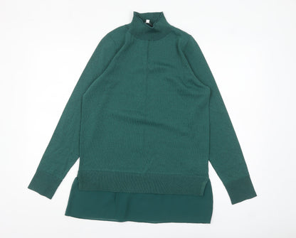Womens UK Size S NEXT Green Tunic Jumper