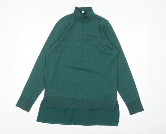 Womens UK Size S NEXT Green Tunic Jumper