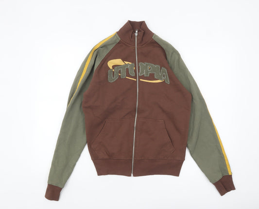 Mens UK Size S Urban Outfitters Brown Bomber Jacket