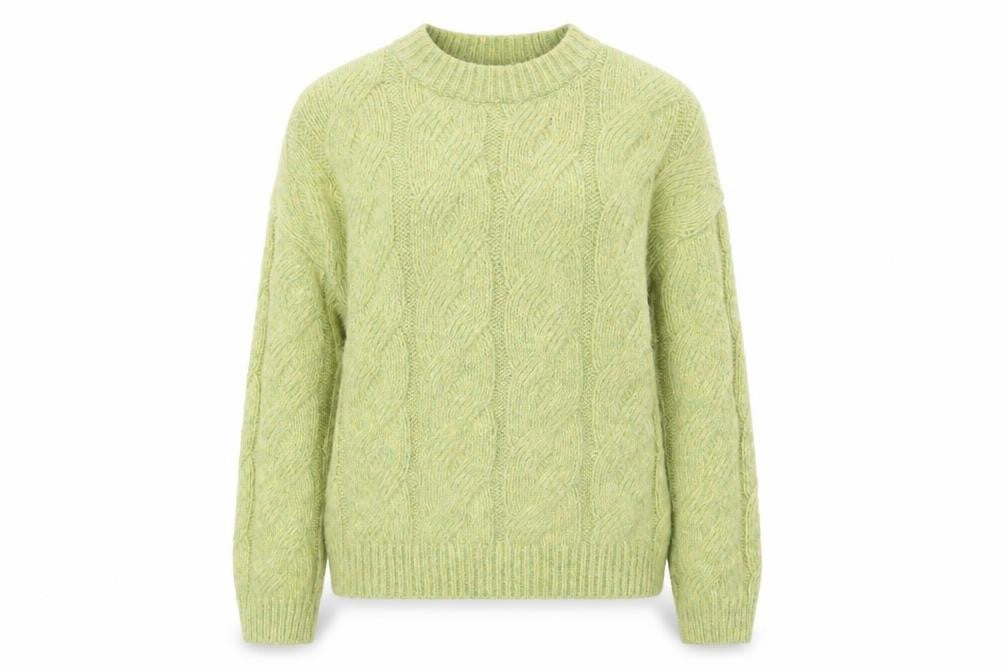 Marks & Spencer Women’s Green Cable-Knit Jumper Size M