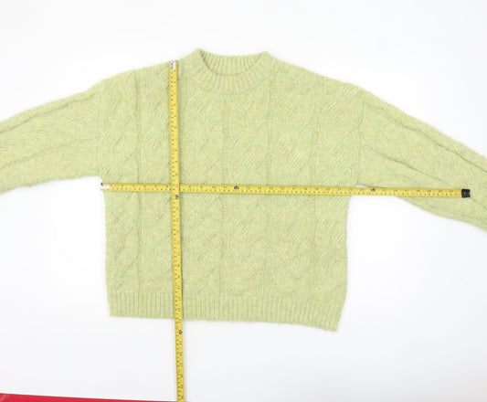Marks and Spencer Women’s Green Cable-Knit Jumper Size M