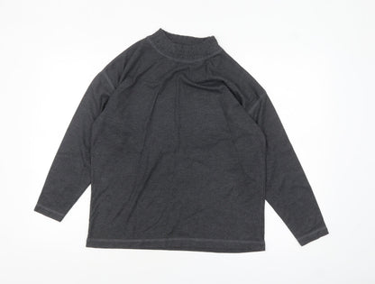 Womens UK Size S Anne Brooks Grey Basic T-Shirt
