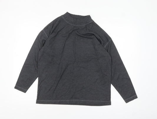 Womens UK Size S Anne Brooks Grey Basic T-Shirt