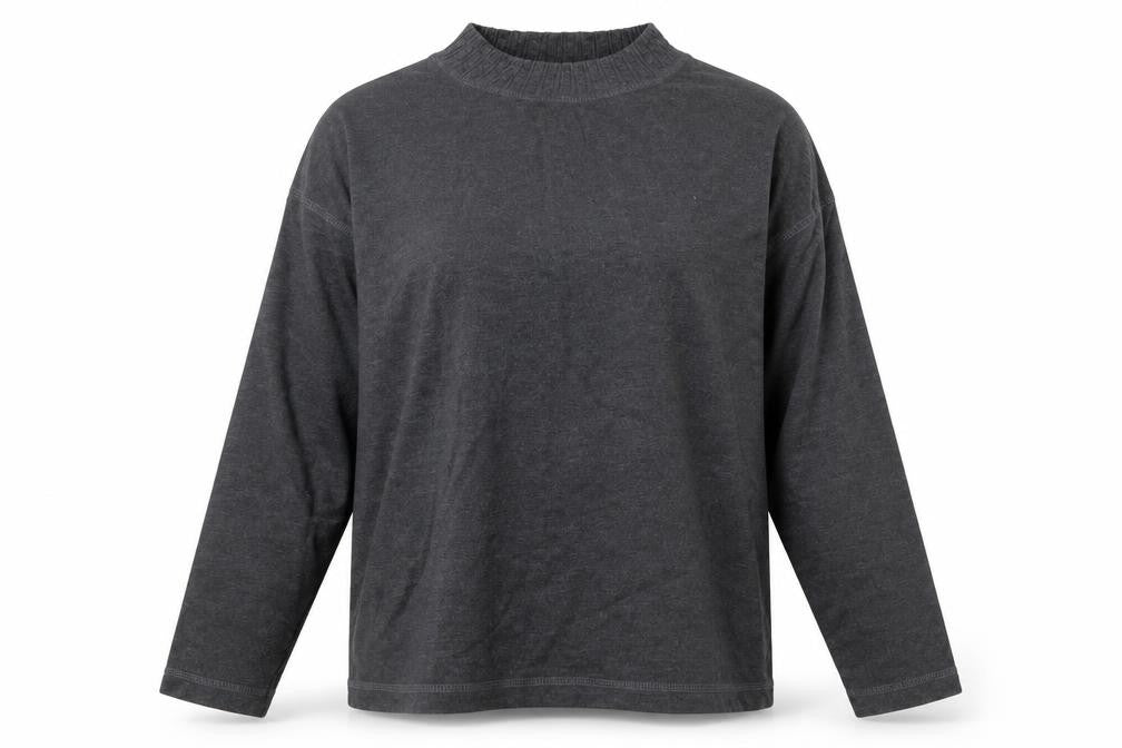 Womens UK Size S Anne Brooks Grey Basic T-Shirt