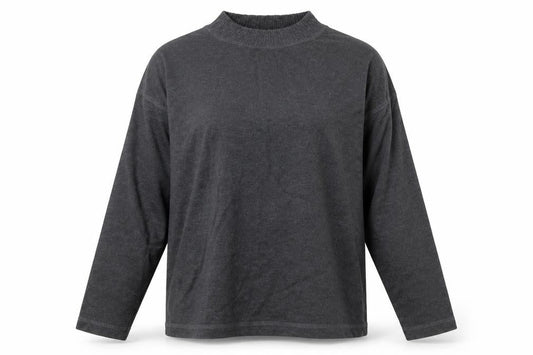 Womens UK Size S Anne Brooks Grey Basic T-Shirt