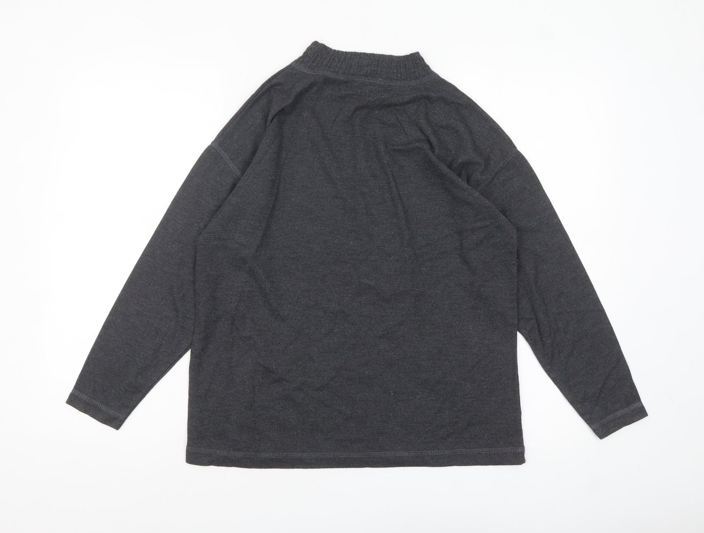 Womens UK Size S Anne Brooks Grey Basic T-Shirt