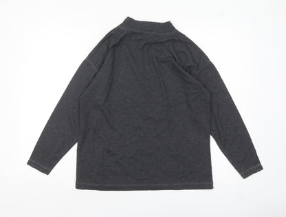 Womens UK Size S Anne Brooks Grey Basic T-Shirt
