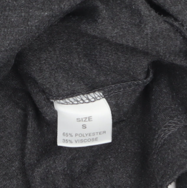 Womens UK Size S Anne Brooks Grey Basic T-Shirt