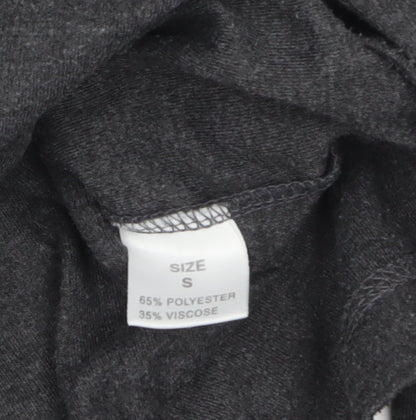 Womens UK Size S Anne Brooks Grey Basic T-Shirt