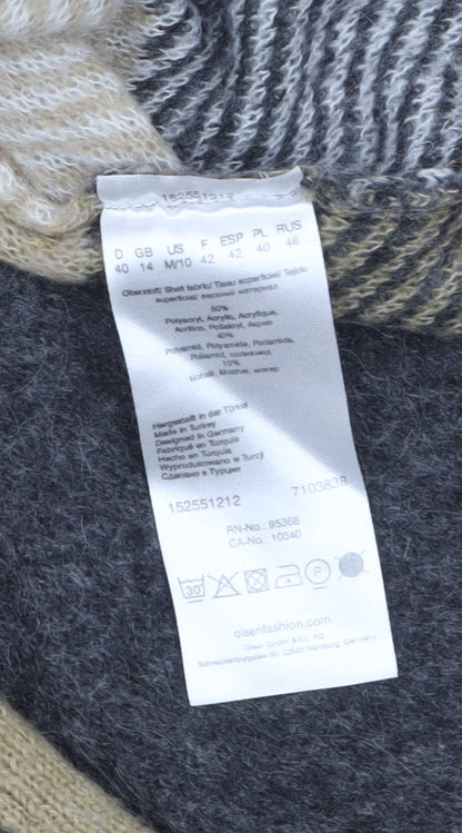 Womens UK Size 14 Olsen Multicoloured Cardigan Jumper